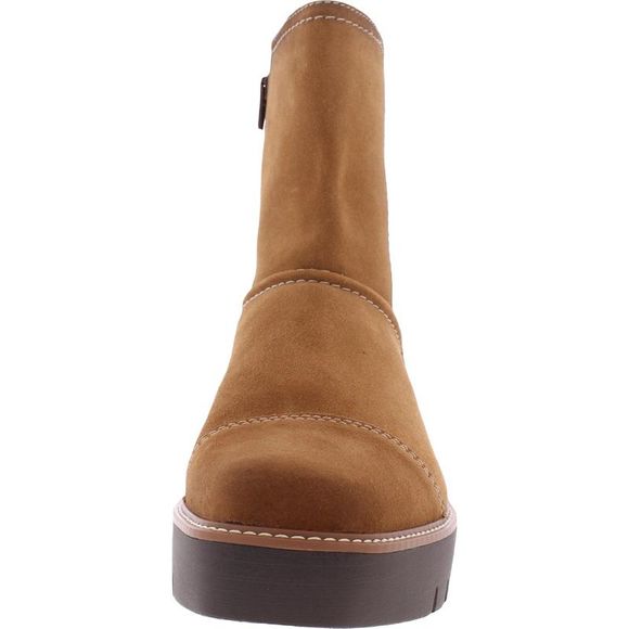 Naturalizer Womens Wylie Brown Suede Wedge Combat & Lace-up Boots Shoes NWT - Picture 3 of 3